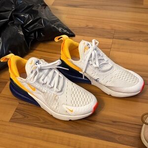 Nike White and Yellow Athletic Shoes